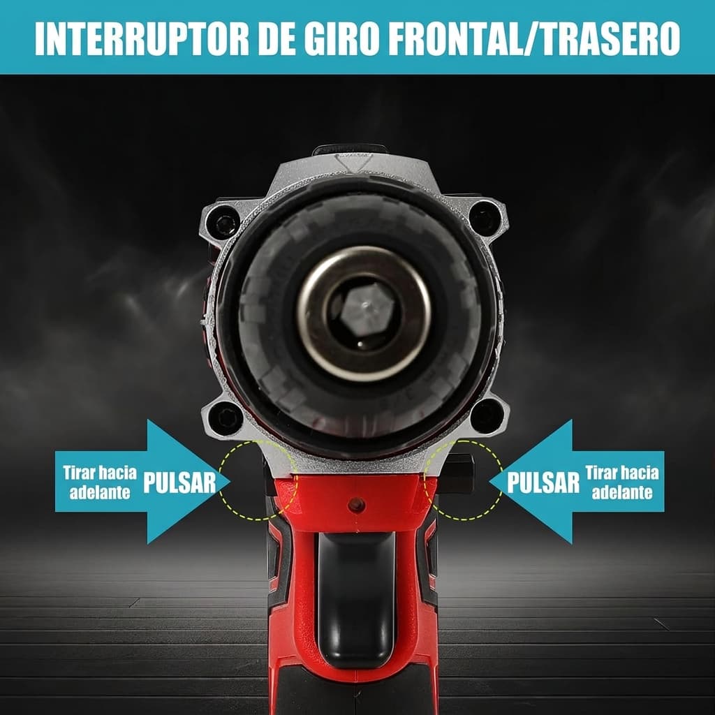 Botón de giro frontal y trasero junto al gatillo
